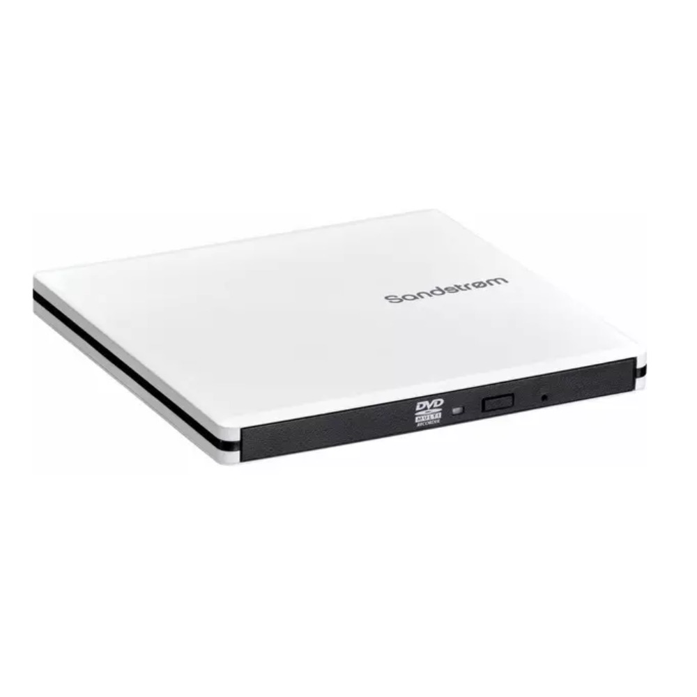 New SANDSTROM Ultra Slim SEDVDWH22 External CD/DVD Writer - White ...